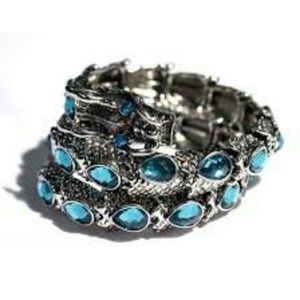 Wraparound Dragon bracelet, Blue